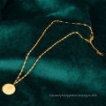 Shangjie kolye OEM 45cm fashion necklace 2021 trendy necklace display vintage 14k gold coin necklace